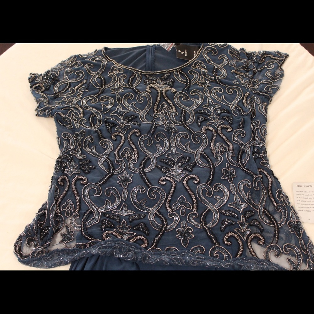 Pisarro Nights Navy Blue Dress (Zipper Flaw)